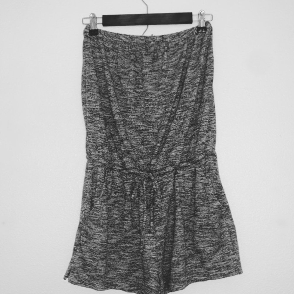 Grey knit romper